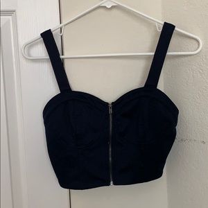 Navy blue crop top